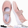 thumbnail image 1 of CHICVOMEY Women's Slip-On Sneakers - Mary Jane Walking Sneakers with Elastic Straps & Cushioned Sole - Breathable Platform Flats for Daily Travel, 1 of 9