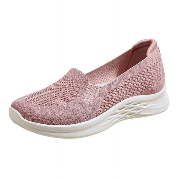 CHICVOMEY Women's Slip-On Walking Shoes Breathable Comfortable Flats for Women with Anti-Slip Sole Lightweight Casual Shoes for Women Work Travel Walking