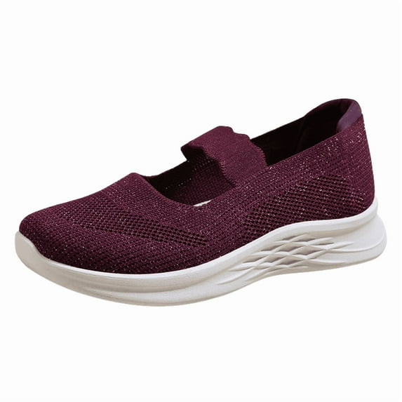 CHICVOMEY Women's Slip-On Walking Shoes Breathable Comfortable Flats for Women Lightweight Non-Slip Casual Sneakers for Work Travel Daily Wear