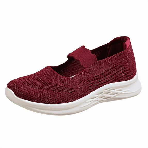 CHICVOMEY Women's Slip-On Walking Shoes Breathable Comfortable Flats for Women Lightweight Non-Slip Casual Sneakers for Work Travel Daily Wear