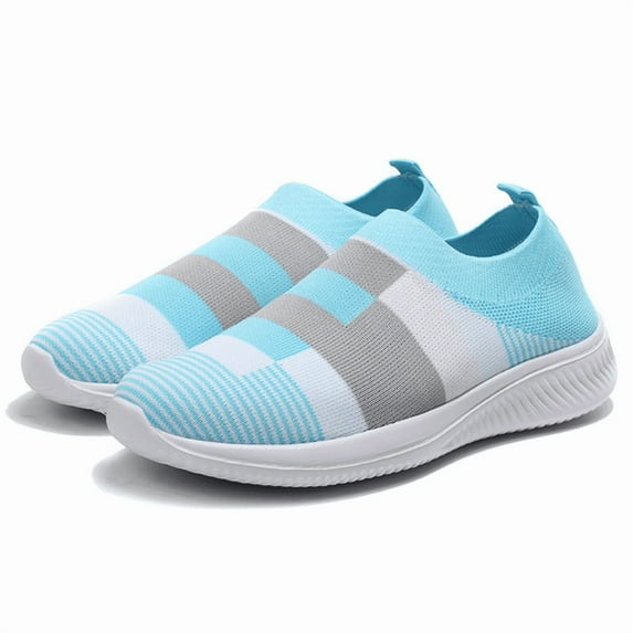 CHICVOMEY Women's Slip-On Walking Shoes Breathable Mesh Sneakers for Women Lightweight Comfortable Casual Shoes with Non-Slip Sole Flexible Fit for Errands Travel Everyday Wear