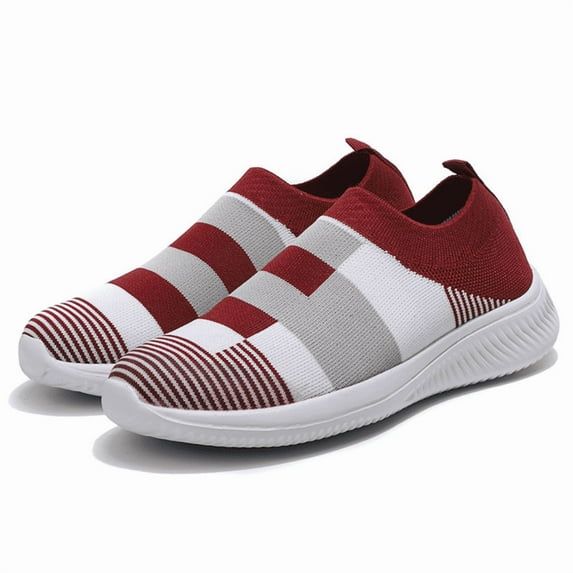 CHICVOMEY Women's Slip-On Walking Shoes Breathable Mesh Sneakers for Women Lightweight Comfortable Casual Shoes with Non-Slip Sole Flexible Fit for Errands Travel Everyday Wear