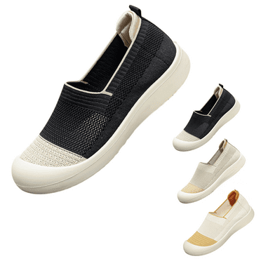 CHICVOMEY Women's Slip-On Walking Shoes Lightweight Breathable Comfortable Sneakers for Women Soft Cushioned Loafers with Non-Slip Sole Casual Running Shoes for Women