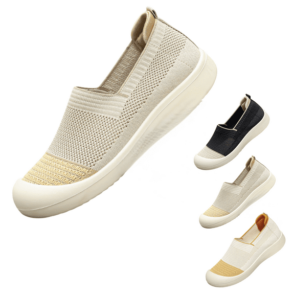 CHICVOMEY Women's Slip-On Walking Shoes Lightweight Breathable Comfortable Sneakers for Women Soft Cushioned Loafers with Non-Slip Sole Casual Running Shoes for Women