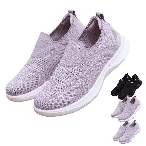 CHICVOMEY Women's Slip-On Walking Shoes Lightweight Breathable Comfortable Sneakers for Women Soft Cushioned Loafers Casual Running Shoes for Women