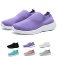 thumbnail image 1 of CHICVOMEY Women's Slip On Walking Shoes with Arch Support Lightweight Sock Tennis Sneakers Anti-Slip Elastic Knit Breathable for Gym Casual Sneakers, 1 of 7