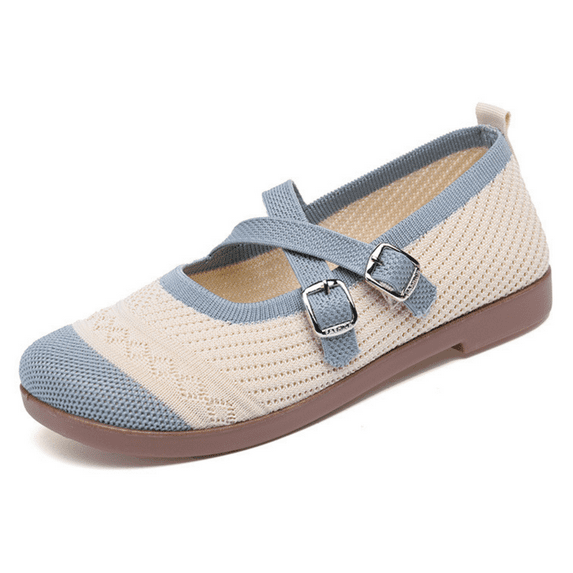 CHICVOMEY Women's Slip On Walking Shoes Breathable Comfortable Flats with Anti-Slip Rubber Sole Lightweight Casual Shoes for Women Work Travel Daily Wear