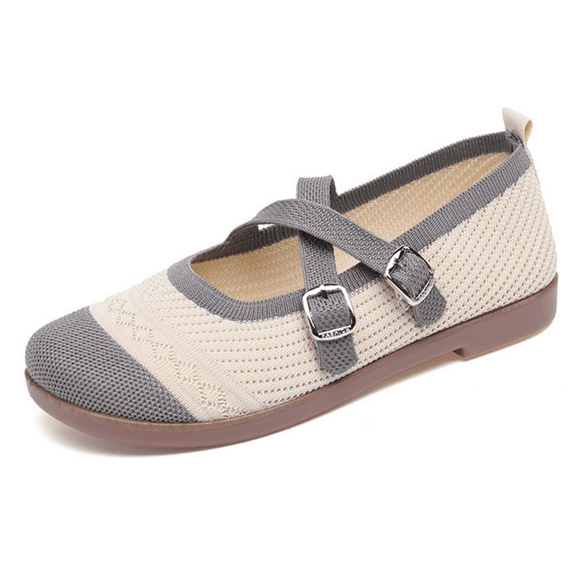 CHICVOMEY Women's Slip On Walking Shoes Breathable Comfortable Flats with Anti-Slip Rubber Sole Lightweight Casual Shoes for Women Work Travel Daily Wear