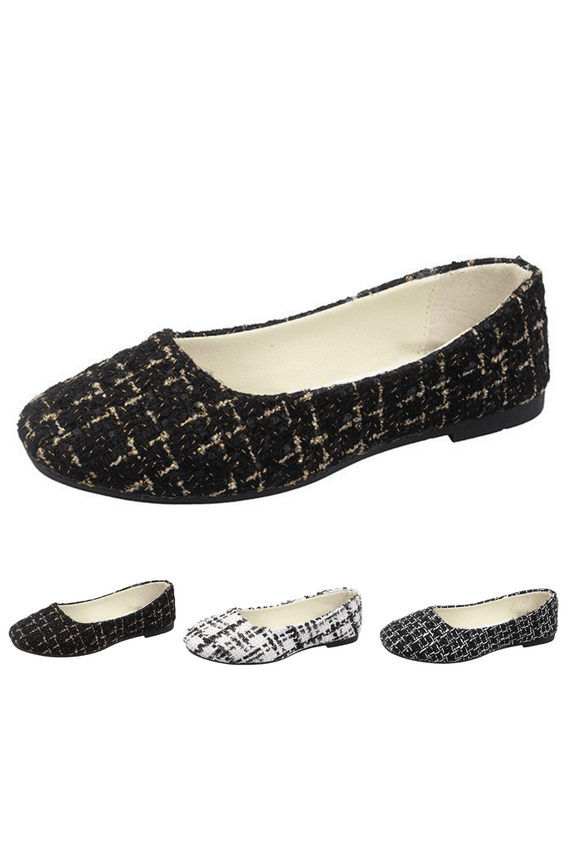 Women's Slip-on Flats Breathable Casual Shoes Lightweight Comfortable Walking Shoes with Non-Slip Sole Flexible Soft Loafers for Work Travel Driving