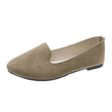 CHICVOMEY Women’s Slip-on Flats Breathable Work Shoes for Women Lightweight Comfortable Flat Shoes for Ladies Non-Slip Flexible Sole Cute Casual Shoes for Walking Office Travel