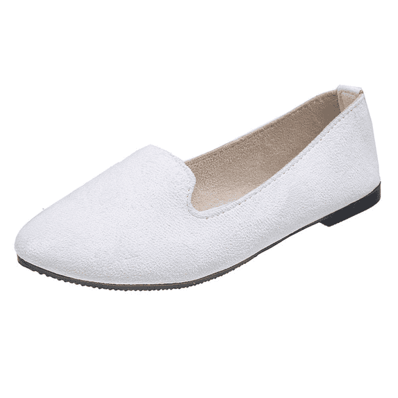CHICVOMEY Women’s Slip-on Flats Breathable Work Shoes for Women Lightweight Comfortable Flat Shoes for Ladies Non-Slip Flexible Sole Cute Casual Shoes for Walking Office Travel