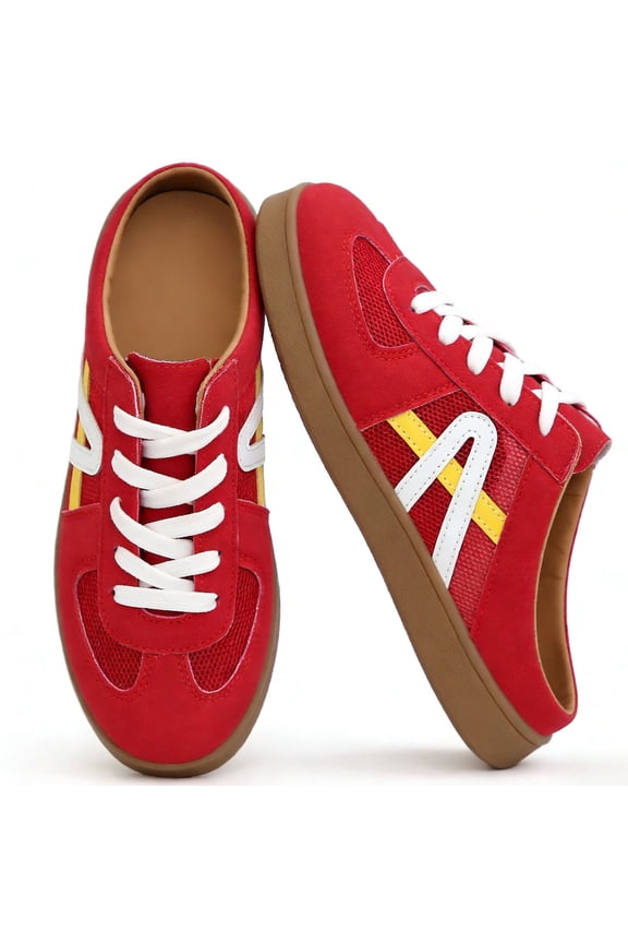 Women's Vintage Platform Mules - Slip-On Walking Shoes for Women with Comfortable Sole - Retro Casual Mules for Campus Daily Wear