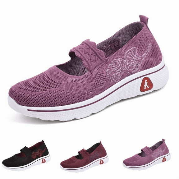 CHICVOMEY Women's Walking Shoes Breathable Mesh Sneakers for Women Non-Slip Soft Sole Comfortable Wide Toe Box Lightweight Walking Shoes for Women Work Shoes