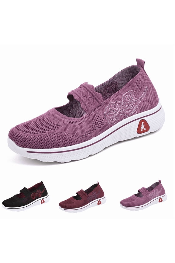 Women's Walking Shoes Breathable Mesh Sneakers for Women Non-Slip Soft Sole Comfortable Wide Toe Box Lightweight Walking Shoes for Women Work Shoes