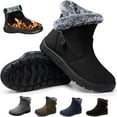 thumbnail image 1 of CHICVOMEY Women's Waterproof Insulated Snow Boots with Fur Lined Ankle Warm Comfort Slip On Shoes Ankle Boots for Women Outdoor, 1 of 6