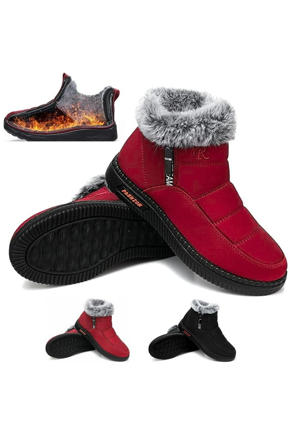 Women's Waterproof Snow Boots Non-Slip Sole Winter Warm Ankle Boots for Women for Outdoor Walking Hiking Cold Weather