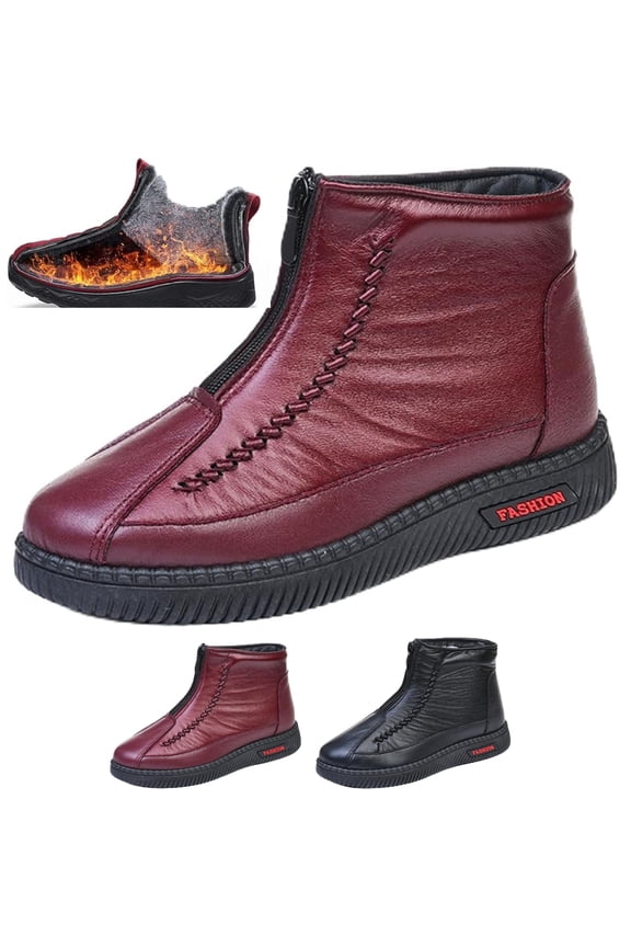 Women's Waterproof Winter Snow Boots Plush Fur Lining Ankle Boots for Women with Non-Slip Sole Outdoor&Walking Snow Boots