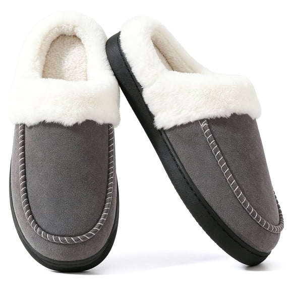 CHICVOMEY Womens Fuzzy Moccasin Slippers Memory Foam Soft Fluffy Winter House Slipper Warm Bedroom House Shoes