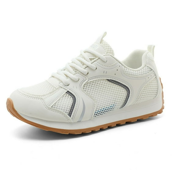CHICVOMEY Womens Retro Mesh Sneakers Lightweight Breathable with Foam Comfort Non Slip Wide Width for Running Tennis Casual Lace Up Walking Shoes