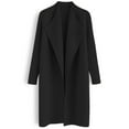 thumbnail image 1 of CHICWISH Women's Classy Black Open Front Knit Coat Cardigan, Size XS-S, 1 of 10