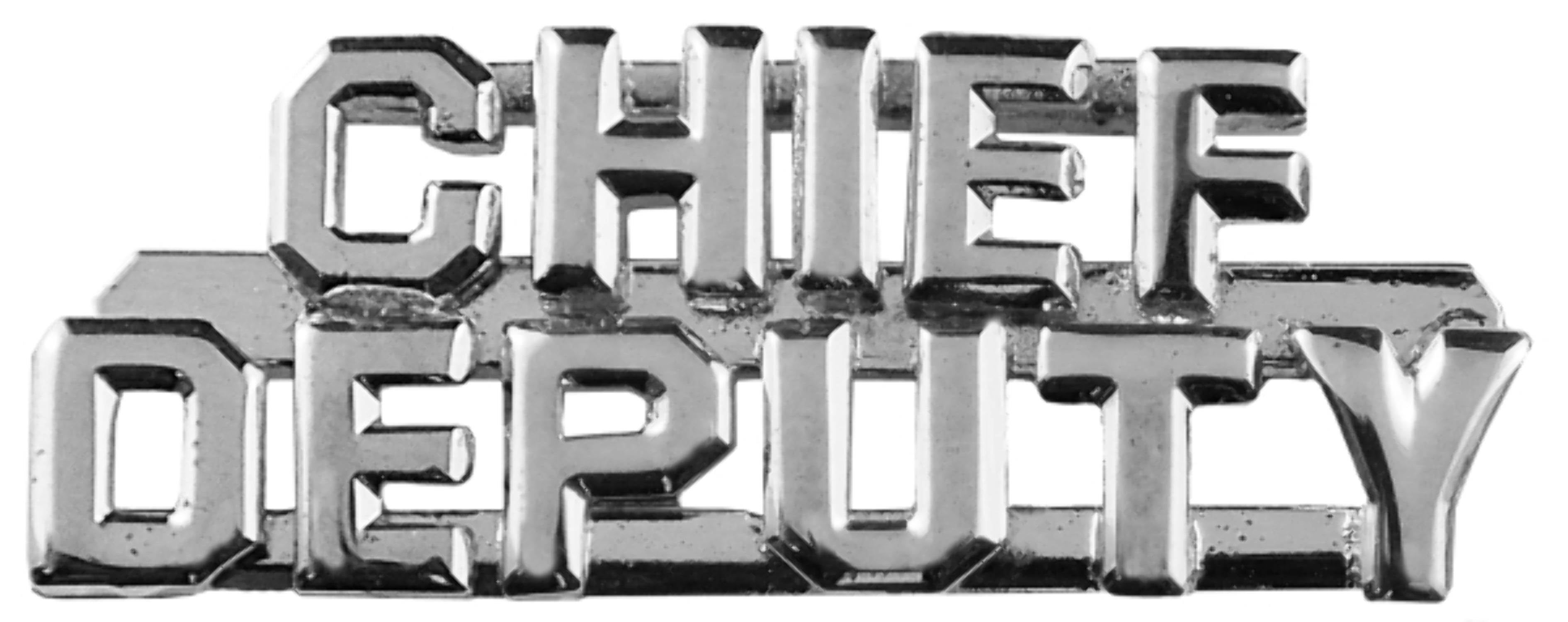 Hero's Pride CHIEF DEPUTY Die Struck Letters, 2-Row, 1/4