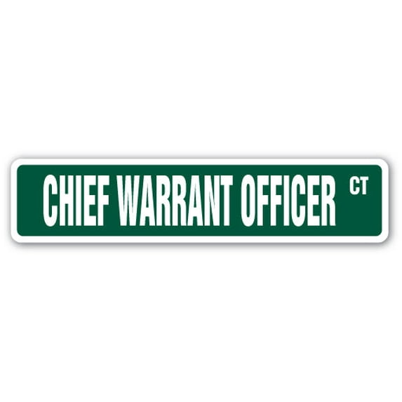 CHIEF WARRANT OFFICER Street Sign US Army Navy CWO W2 | Indoor/Outdoor | 30" Wide