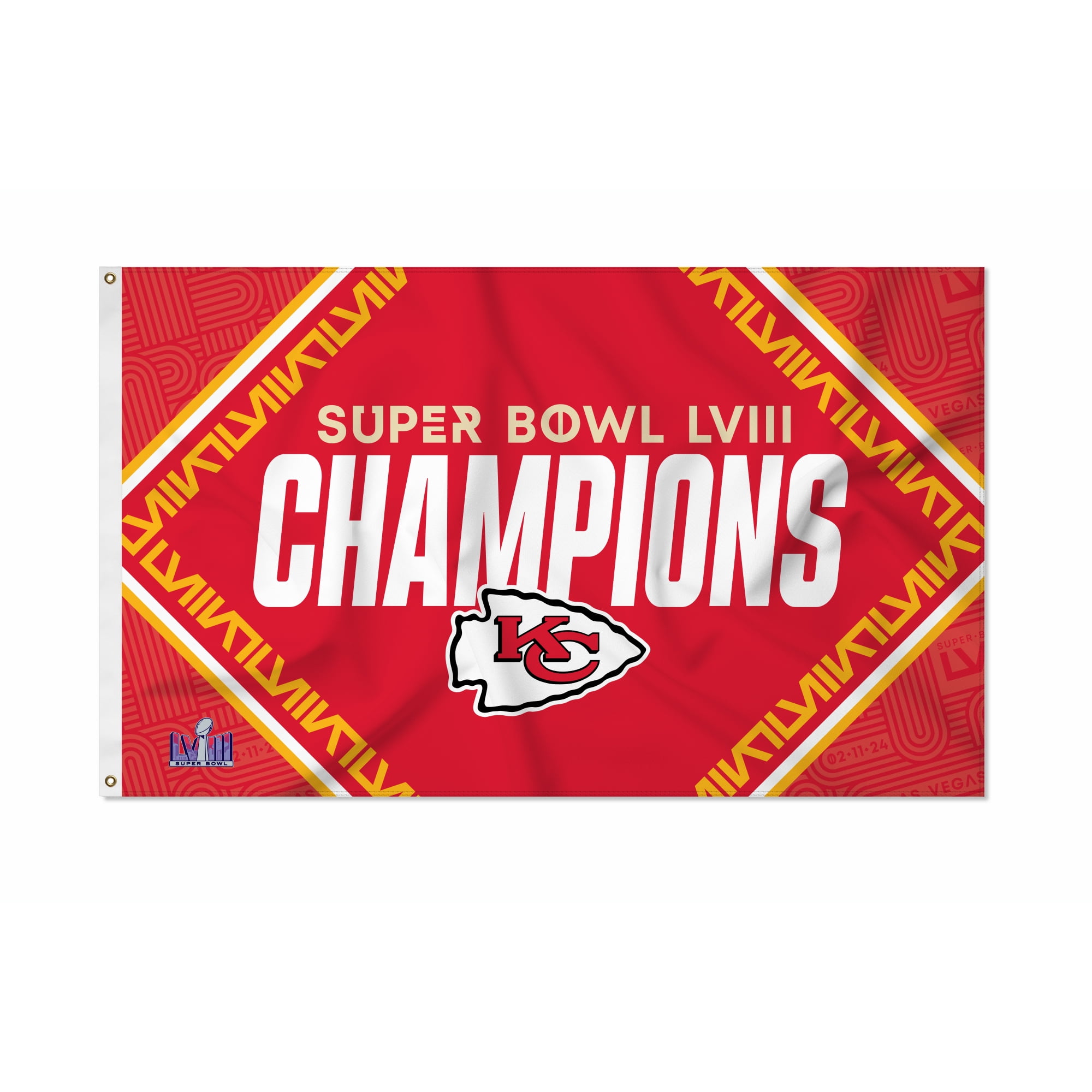 CHIEFS 2024 SUPER BOWL LVIII CHAMPIONS 3x5 BANNER FLAG (DOMESTIC
