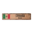 thumbnail image 1 of CHIHUAHUA MEXICO Vintage Plastic Street Sign Mexican flag city country road wall gift | Indoor/Outdoor | 18" Wide, 1 of 4