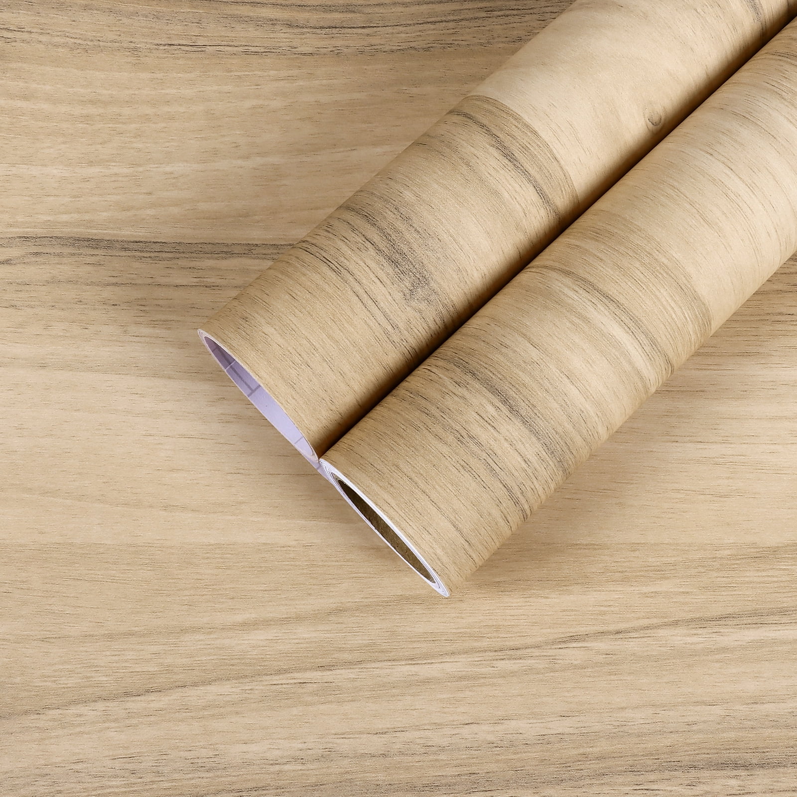 CHIHUT 12”x100” Light Oak Wood Grain Contact Paper Peel and Stick Natural Wood Look Wallpaper Waterproof Self Adhesive Wall Paper Removable Wood Contact Paper for Countertops Cabinets Shelf Liners