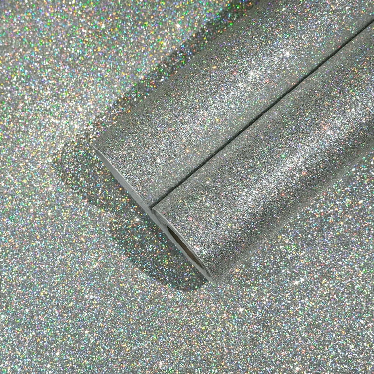 Glitter Silver Adhesive Vinyl Paper 12 Roll - Peel and Stick By the Y —