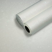 CHIHUT 15.7"x100" Shimmer Color White Peel and Stick Wallpaper Sparkle White Glitter Wallpaper for Bedroom Walls Self Adhesive Contact Paper Shimmering Glitter White Wallpaper for Cabinets Shelf Liner