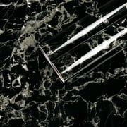 CHIHUT 17.7"x100" Black Marble Contact Paper for Countertops Waterproof Marble Wallpaper Peel and Stick Countertops for Kitchen Self Adhesive Removable Marble Vinyl Film for Bathroom Counter Top Walls