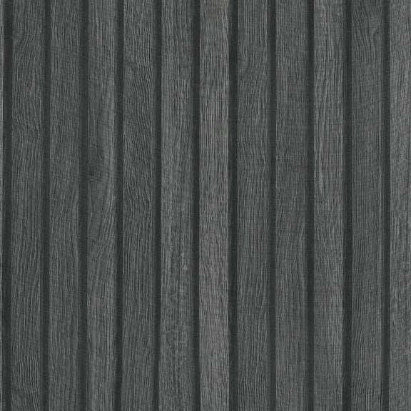 CHIHUT 17.7”x100” Black Wooden Slat Peel and Stick Wallpaper for Kitchen Self Adhesive Wood Grain Contact Paper for Countertops Waterproof Faux Wall Paper Removable Wallpaper for Bedroom Cabinets