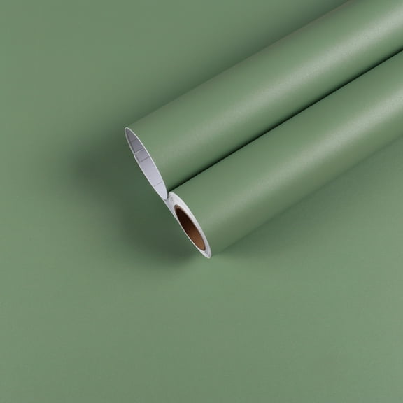 CHIHUT 17.7"x100" Green Wallpaper Stick and Peel for Bedroom Thicken Matte Textured Green Contact Paper for Walls Self Adhesive Removable Green Wall Paper Roll for Cabinets Countertops Shelf Liner