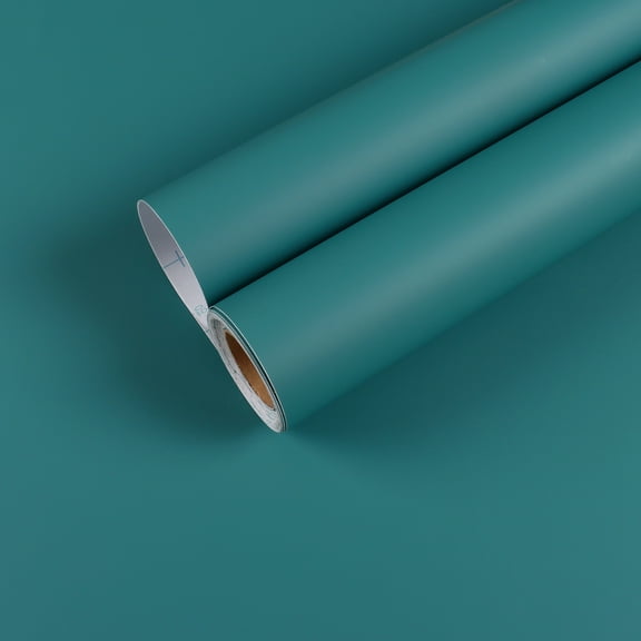CHIHUT 17.7"x100" Teal Peel and Stick Wallpaper Self Adhesive Removable Teal Blue Wallpaper Modern Turquoise Wallpaper Blue Contact Paper Decorative for Walls Bedroom Bathroom Cabinets Vinyl Roll