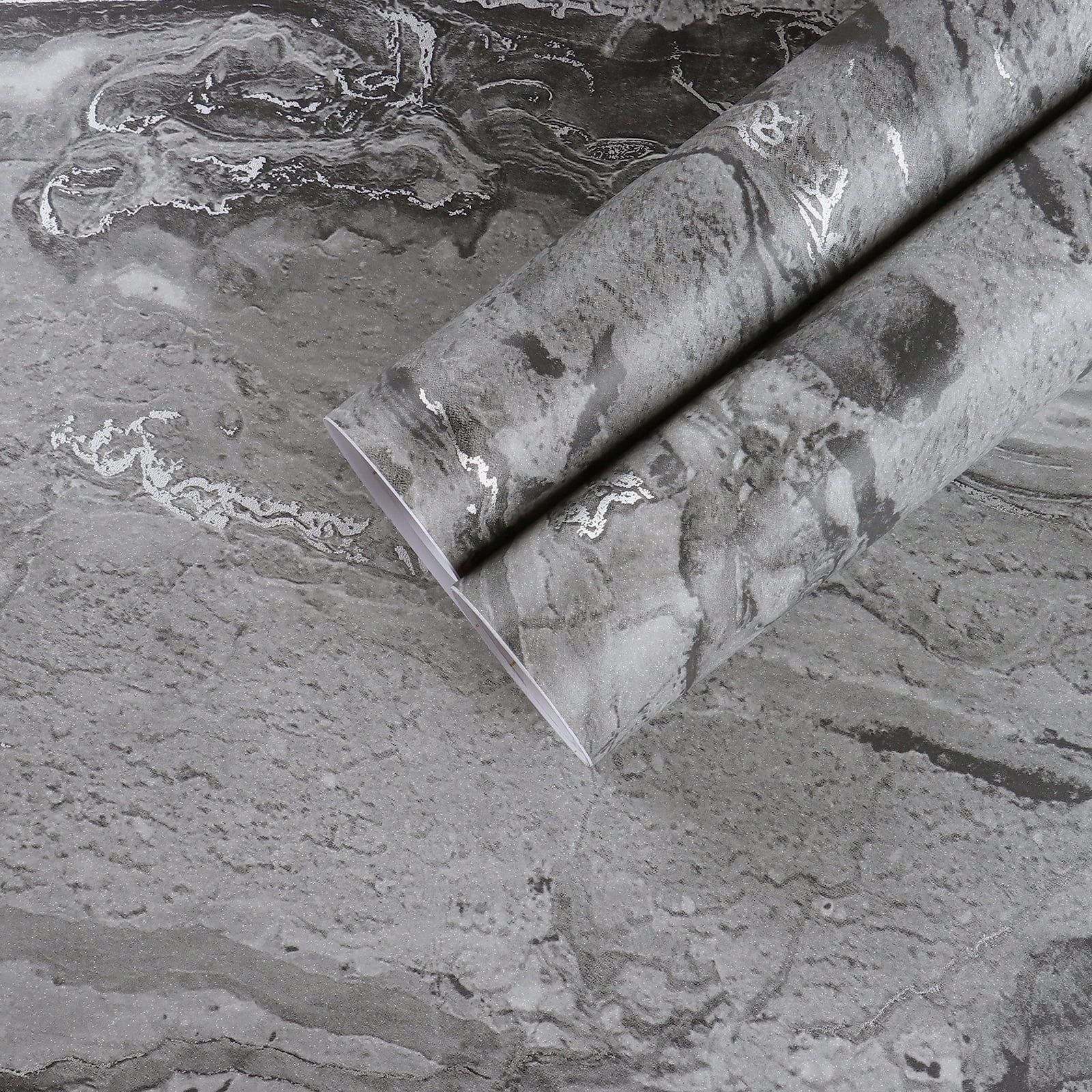 CHIHUT 17.7''x236'' Dark Grey Marble Contact Paper for Countertops Decorative Marble Wallpaper Kitchen Counter Top Peel and Stick Waterproof Removable Vinyl Countertop Wrap for Walls Cabinets
