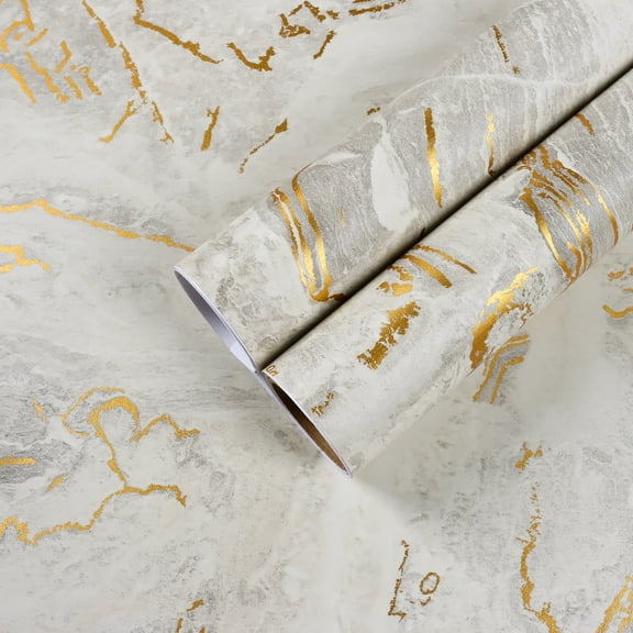 CHIHUT Beige Gold Matte Marble Contact Paper for Countertops Waterproof 17.7"x236" Liquid Peel and Stick Marble Wallpaper for Kitchen Self Adhesive Wall Paper Removable Vinyl Roll for Cabinets Walls