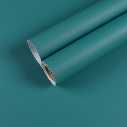 CHIHUT 17.7"x236" Turquoise Blue Peel and Stick Wallpaper for Bedroom Blue Contact Paper for Cabinets Self Adhesive Removable Wallpaper Solid Colour Vinyl Stick on Wall Paper for Shelf Liners Walls