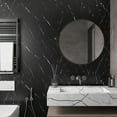thumbnail image 1 of CHIHUT Black Marble Contact Paper for Countertops Waterproof 17.7"x100" Thick Black Marble Wallpaper Peel and Stick for Bathroom Self Adhesive Removable Vinyl Wallpaper for Kitchen Counter Backsplash, 1 of 9