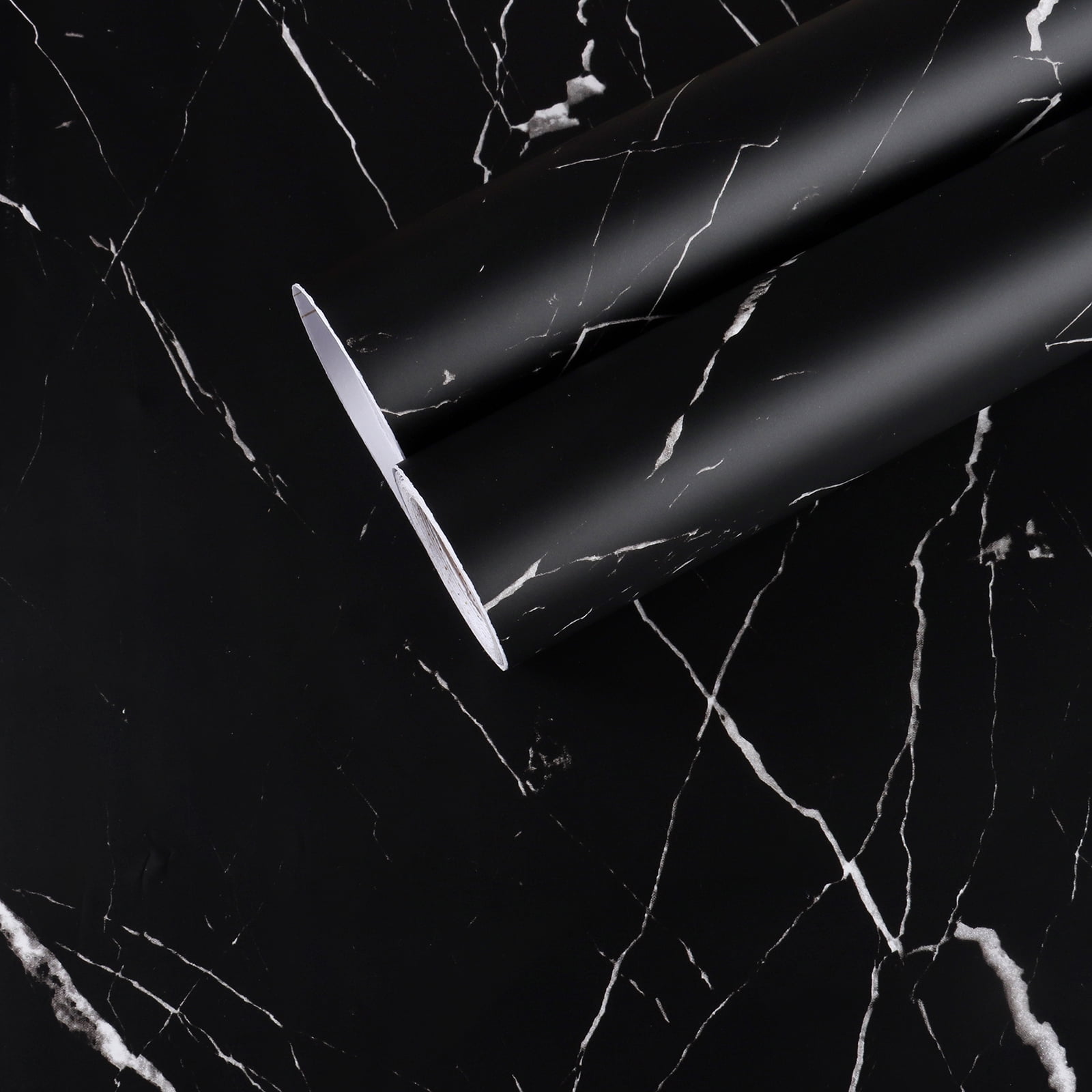 CHIHUT Black Marble Contact Paper For Countertops Marble Peel And Stick ...