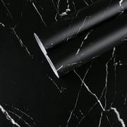 CHIHUT Black Marble Contact Paper for Countertops Waterproof 17.7"x100" Thick Black Marble Wallpaper Peel and Stick for Bathroom Self Adhesive Removable Vinyl Wallpaper for Kitchen Counter Backsplash