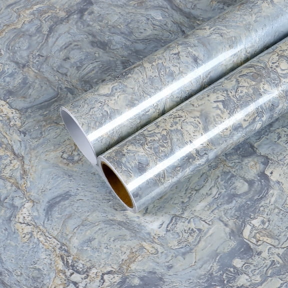 CHIHUT Blue Marble Contact Paper for Countertop Waterproof Peel and Stick Marble Wallpaper for Kitchen Self Adhesive Removable Paper Wall Paper Vinyl Wrap for Cabinets Bachsplash 17.7”x236”