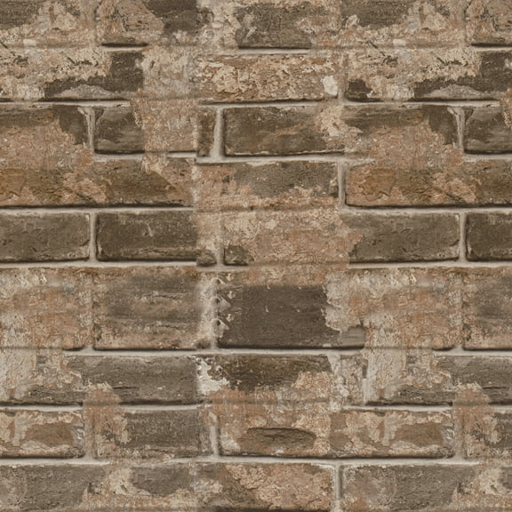 CHIHUT Brown Brick Peel and Stick Wallpaper for Kitchen Faux Textured Brick Contatc Paper for Bathroom Self Adhesive Brick Wall Paper Removable Paper Vinyl Roll for Backsplash Bedroom 17.7"x100"