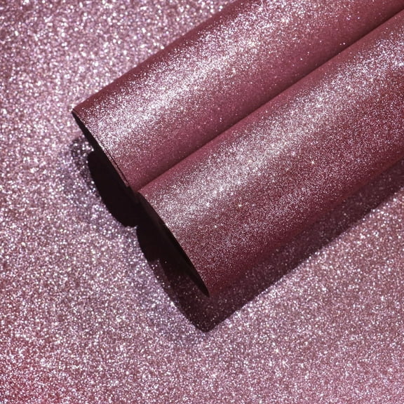 CHIHUT CHIHUT Pink Glitter Peel and Stick Contact Paper for Countertop Waterproof Sparkle Glitter Wallpaper for Kitchen Self Adhesive Wall Paper Removable Fabric Vinyl Roll for Cabinets 15.7"x100"
