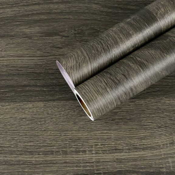 CHIHUT Dark Brown Contact Paper for Countertops Waterproof Faux Peel and Stick Wood Wallpaper for Kitchen Self Adhesive Wall Paper Removable Vinyl Roll for Cabinets Furniture 17.7”x100”