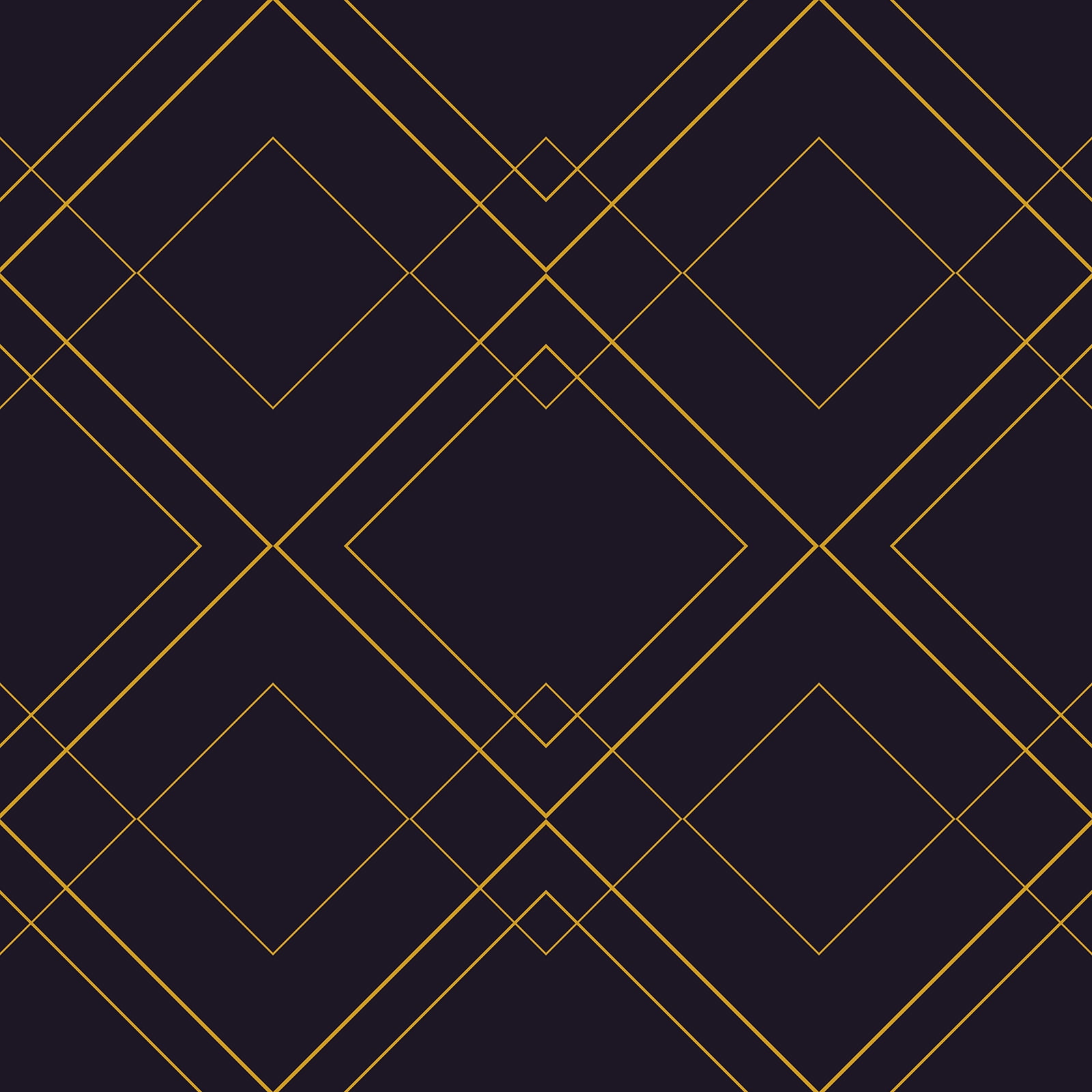 CHIHUT Geometric Peel and Stick Wallpaper Black and Gold Self Adhesive