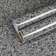 CHIHUT Granite Countertop Contact Paper Peel and Stick Countertops for Kitchen Water Removable Terrazzo Contact Paper Self Adheste Light Black Marble Wallpaper for Bathroom Furniture 17.7x100