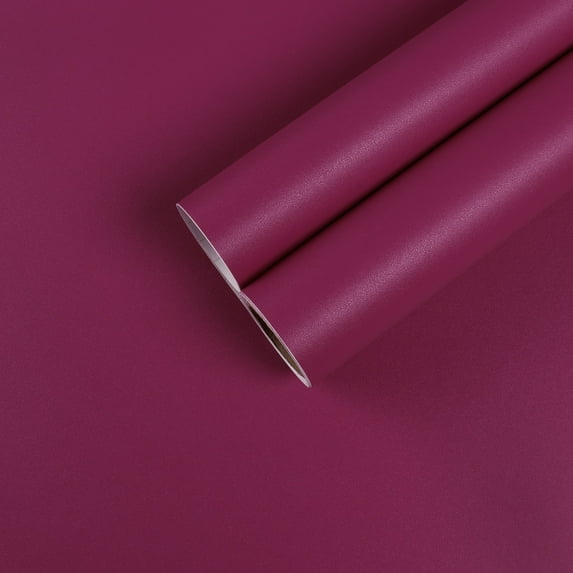 CHIHUT Magenta Pink Wallpaper for Bedroom Self Adhesive Pink Peel and Stick Wallpaper 17.7"x100"