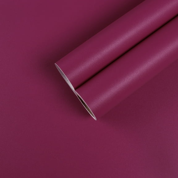 CHIHUT Magenta Pink Wallpaper for Bedroom Self Adhesive Pink Peel and Stick Wallpaper 17.7"x100"