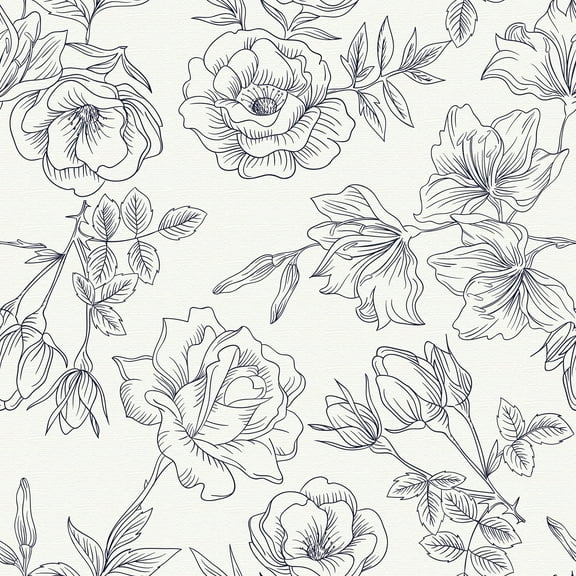 CHIHUT Peony Floral Wallpaper 17.7inch x 100inch Self Adhesive Removable White Floral Peel and Stick Wallpaper Decorative Waterproof Modern Floral Leaf Contact Paper for Wall Cabinets Shelf Liner